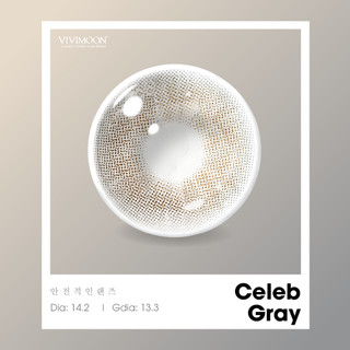 Kính áp tròng cận VIVIMOON cận xám tây cho mắt thở Celeb Gray 6 tháng