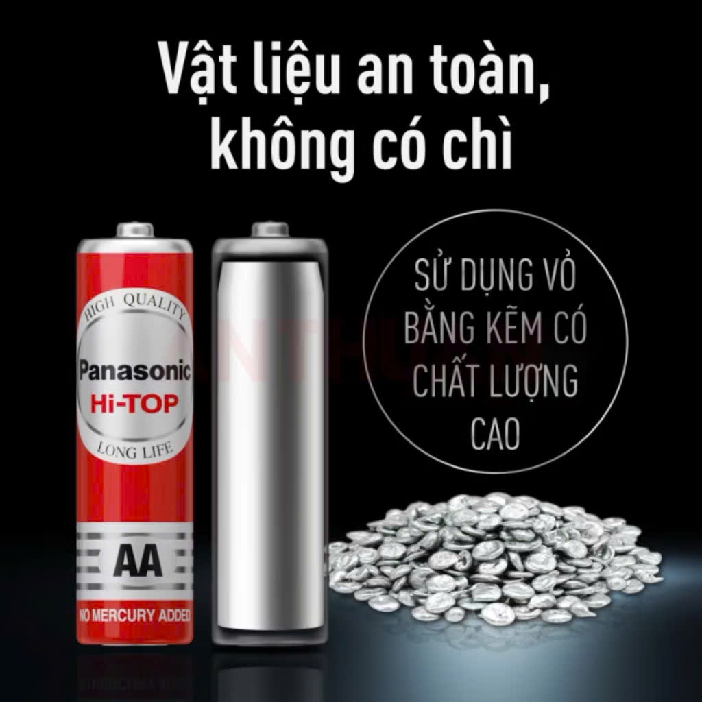 Product image Hộp 60 viên pin AA Panasonic R6DT-4S Pin 2A Tiểu đỏ 1.5V hàng chính hãng chất lượng cao. 2