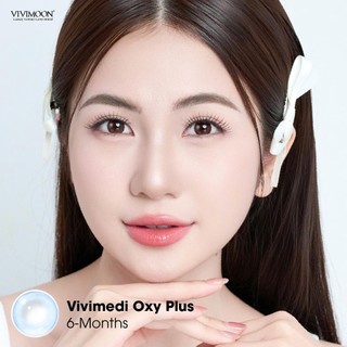 Kính áp tròng VIVIMOON LENS cận trong suốt cho mắt thở Vivimedi Oxy Plus 06 tháng