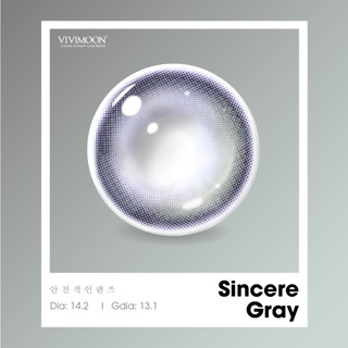 Kính áp tròng VIVIMOON LENS cận khóa ẩm màu xám xanh Sincere Gray Moisture hạn sử dụng 3 - 6 tháng