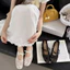 Giày nữ búp bê đế bệt vải ren thắt nơ Mã 076