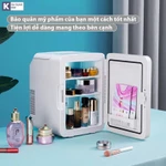 Tủ Lạnh Mini 12L KDZ Đựng Mỹ Phẩm Trữ Đồ Uống Trên Ô Tô, Tủ Lạnh Mỹ Phẩm Có Gương Điều Chỉnh Nhiệt Độ Trữ Sữa Cho Bé — ảnh 2