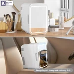 Tủ Lạnh Mini 12L KDZ Đựng Mỹ Phẩm Trữ Đồ Uống Trên Ô Tô, Tủ Lạnh Mỹ Phẩm Có Gương Điều Chỉnh Nhiệt Độ Trữ Sữa Cho Bé — ảnh 7