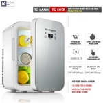 Tủ Lạnh Mini 12L KDZ Đựng Mỹ Phẩm Trữ Đồ Uống Trên Ô Tô, Tủ Lạnh Mỹ Phẩm Có Gương Điều Chỉnh Nhiệt Độ Trữ Sữa Cho Bé — ảnh 4