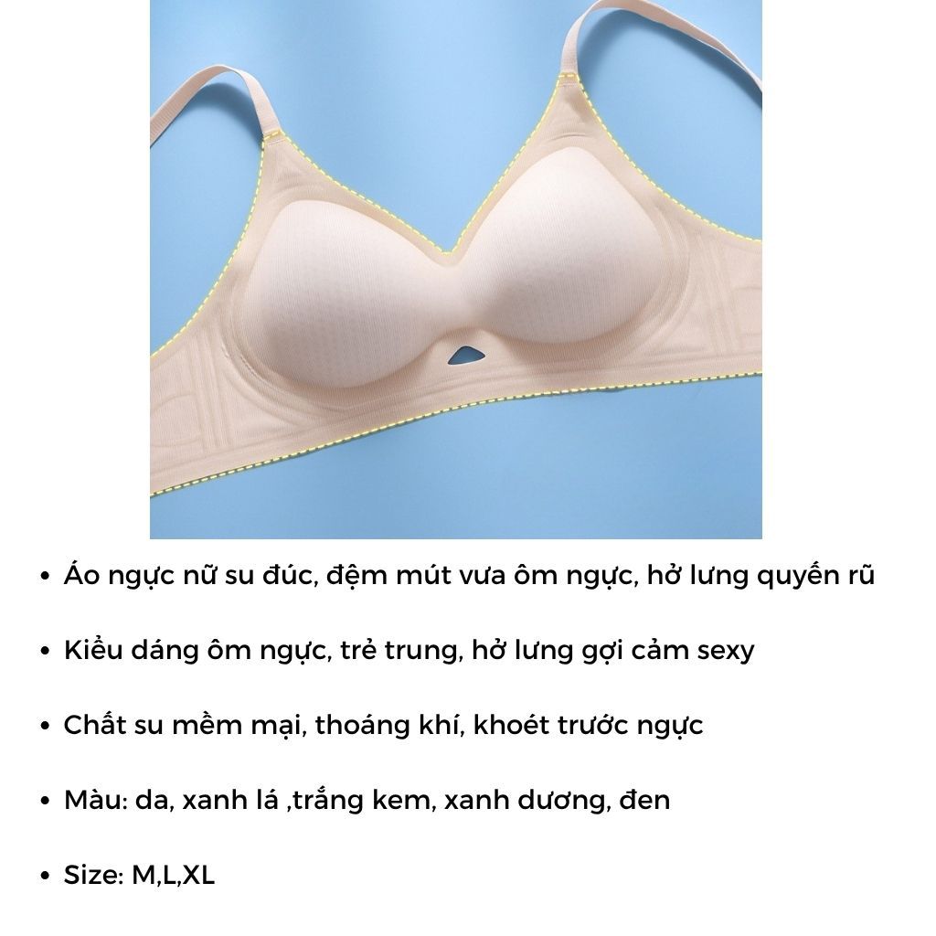 Áo ngực su nữ đệm mút vừa nâng đỡ ngực mềm mại thoáng khí bản lưng hở gợi cảm quyến rũ LANIXA A1107