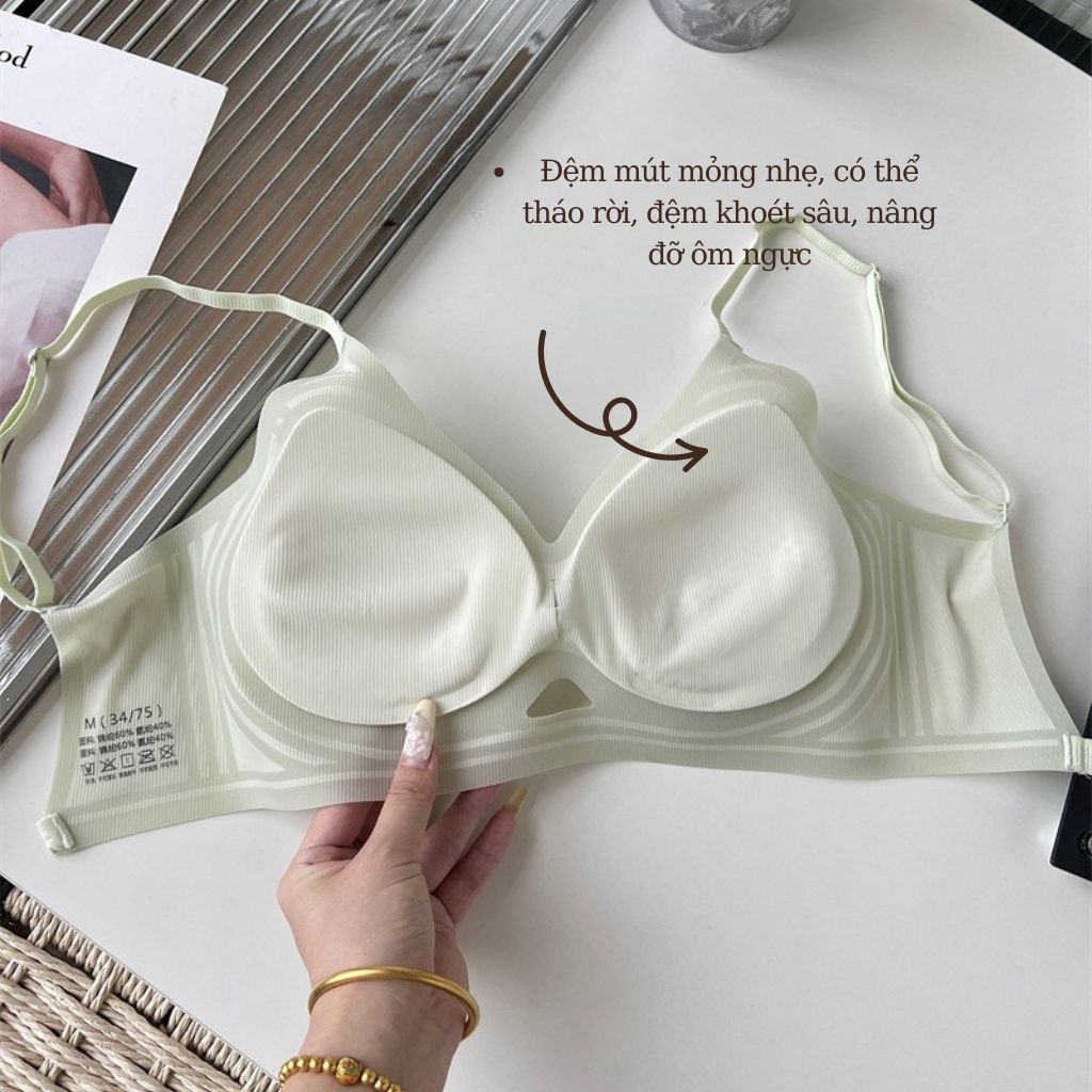Áo ngực su nữ đệm mút vừa nâng đỡ ngực mềm mại thoáng khí bản lưng hở gợi cảm quyến rũ LANIXA A1107