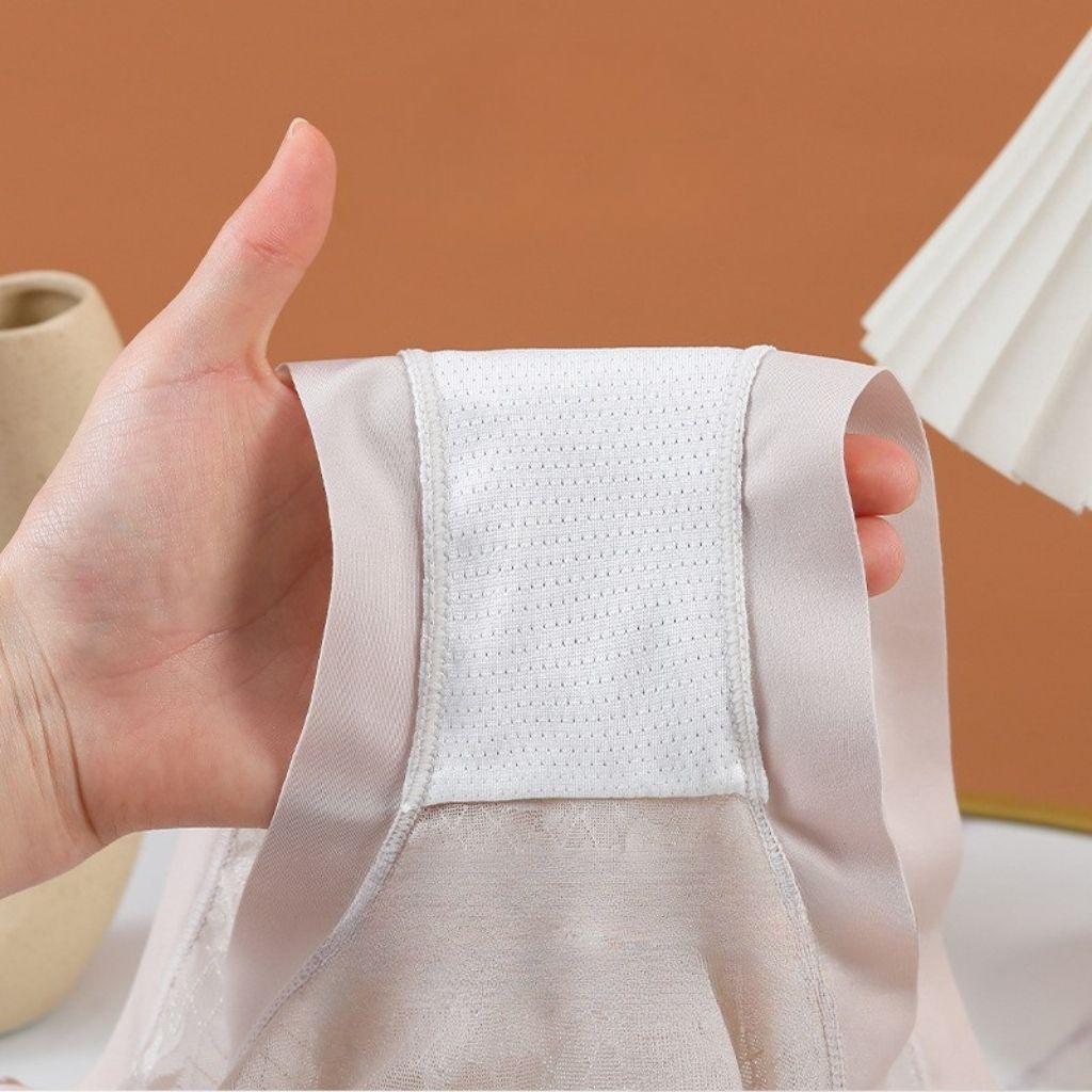 Quần lót ren nữ lưới hoa gợi cảm bản lưng cao gợi cảm đáy lót 2 lớp kháng khuẩn khử mùi LANIXA L1268