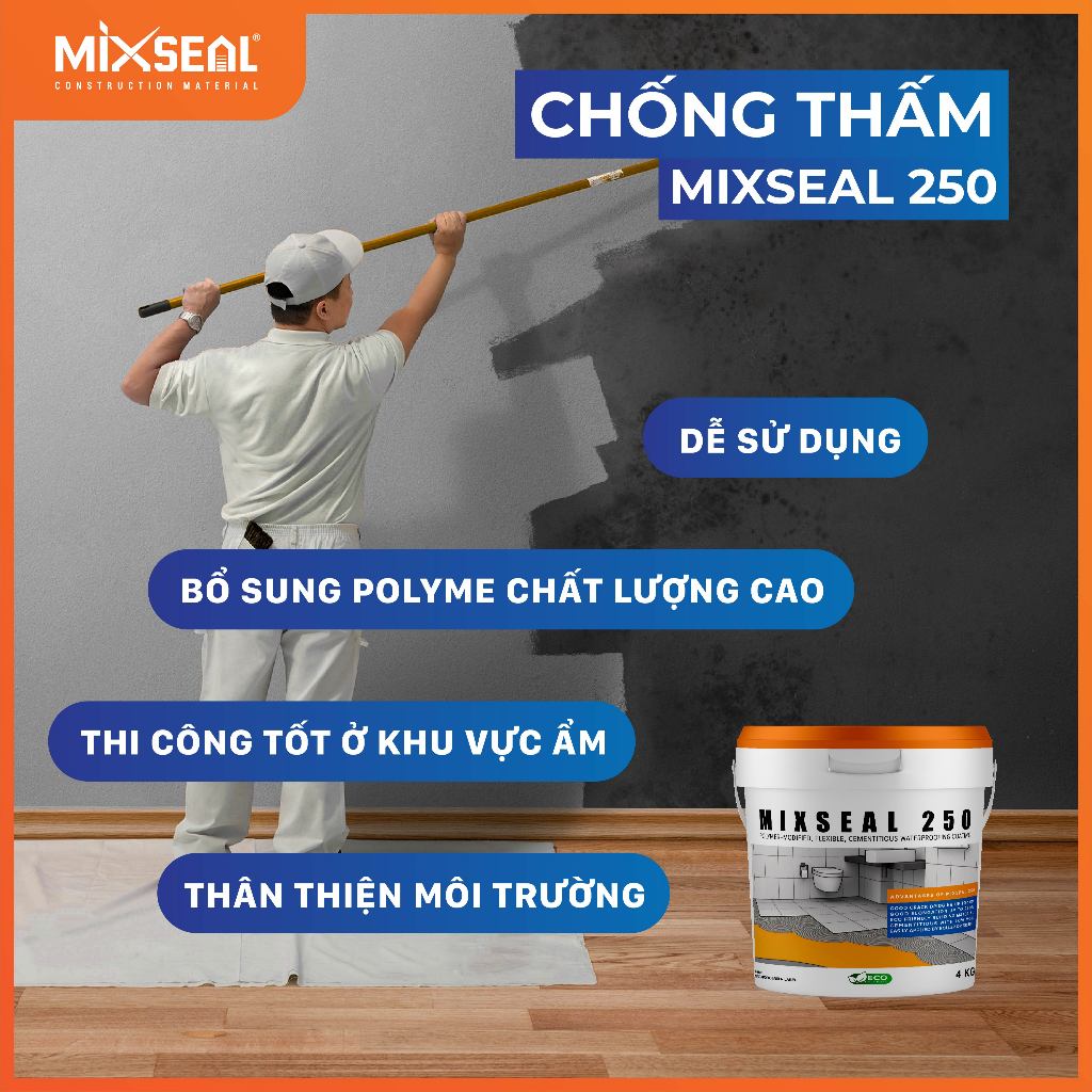 Product image [4KG] Chống thấm sàn mái chất lượng cao Mixseal 250 3