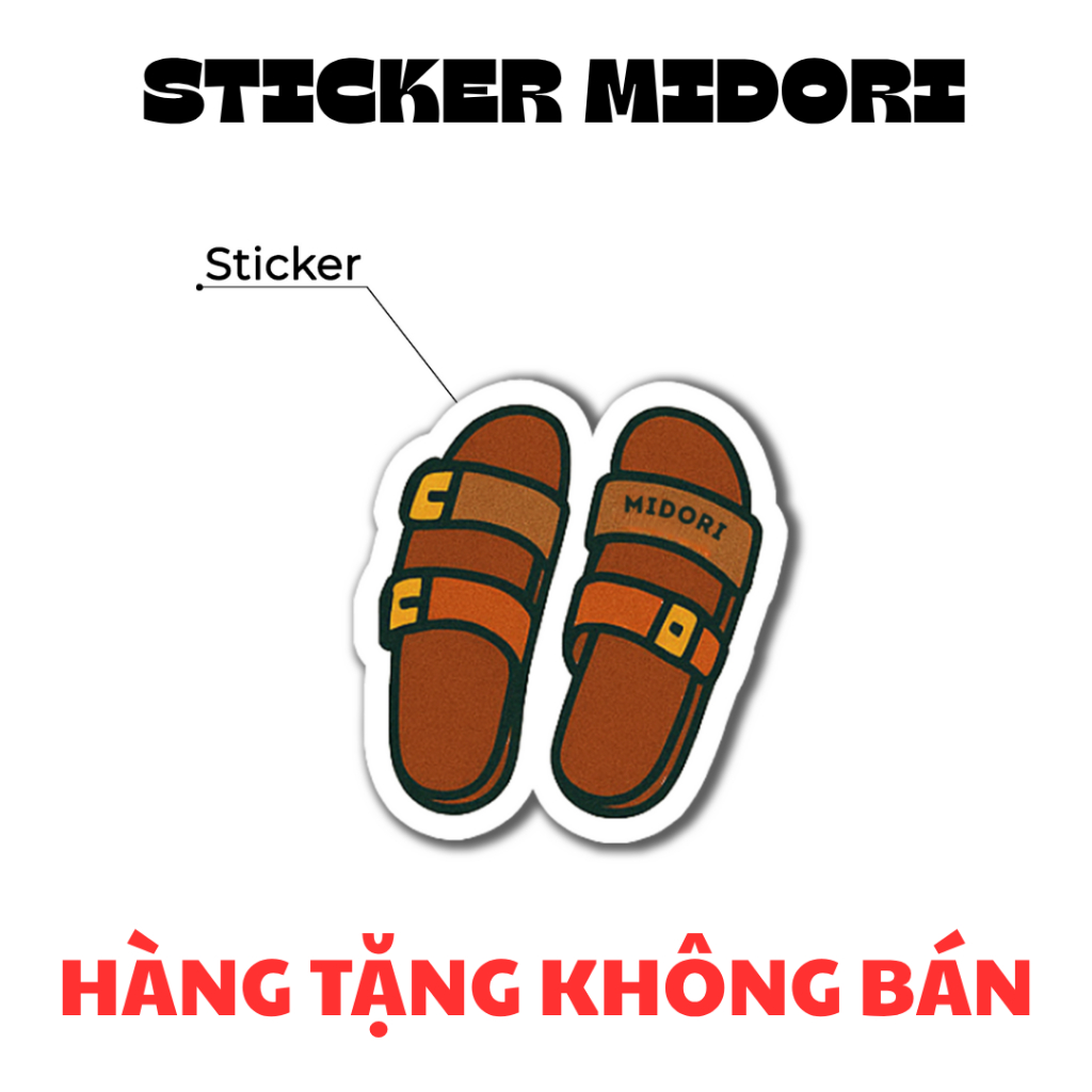 Sticker Dán Hình Dép Balo Ví Xách Áo Thun Trang Trí Nam Nữ Thương Hiệu M STUDIO