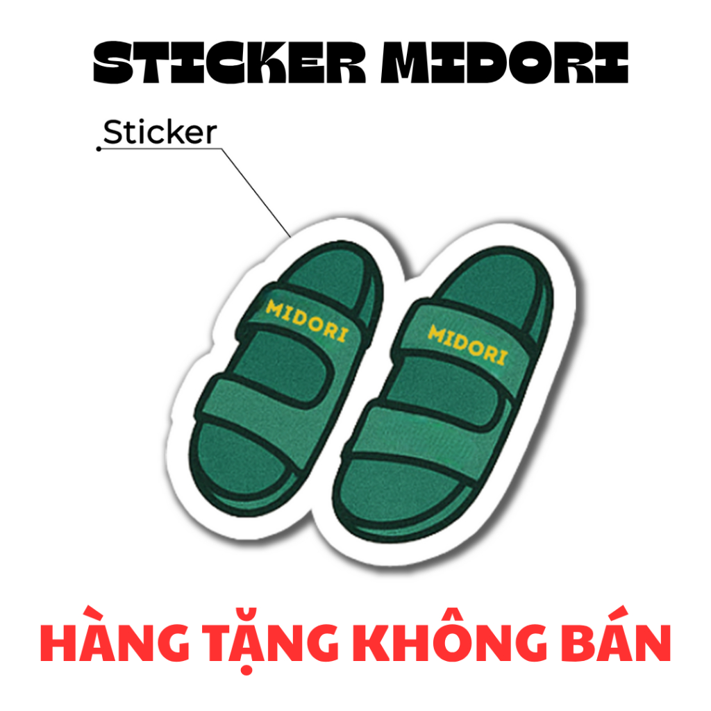 Sticker Dán Hình Dép Balo Ví Xách Áo Thun Trang Trí Nam Nữ Thương Hiệu M STUDIO
