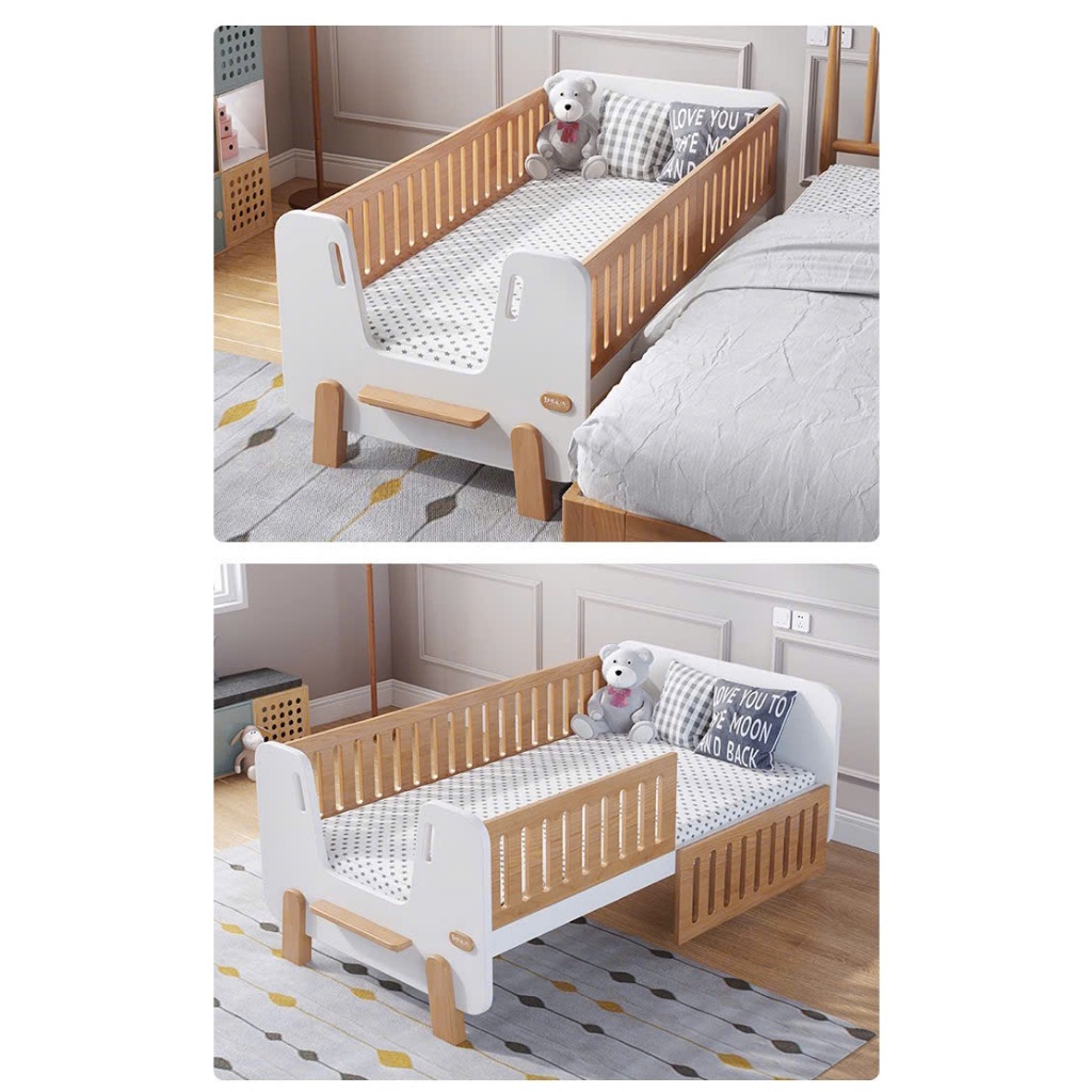 {Giường 3  mặt } Giường Ngủ Trẻ Em chất liệu Gỗ MDF + Gỗ Thông Tự Nhiên,Bền Đẹp, An Toàn Cho Bé