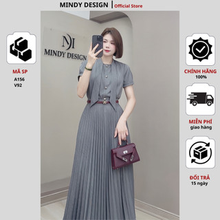 A156 - Áo sơ mi ngắn tay cổ nơ dài - Thiết kế cao cấp MindyDesign