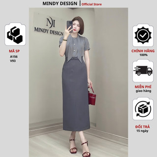 A156 - Áo sơ mi ngắn tay cổ nơ dài - Thiết kế cao cấp MindyDesign