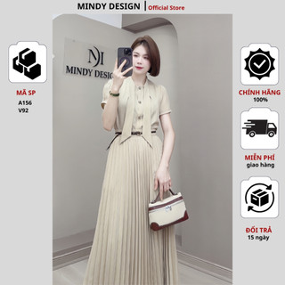 A156 - Áo sơ mi ngắn tay cổ nơ dài - Thiết kế cao cấp MindyDesign
