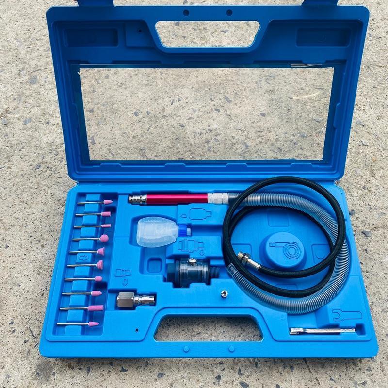 Bộ máy mài hơi dạng bút mini cầm tay, với 10 đầu đá mài, Bộ máy mài dạng bút