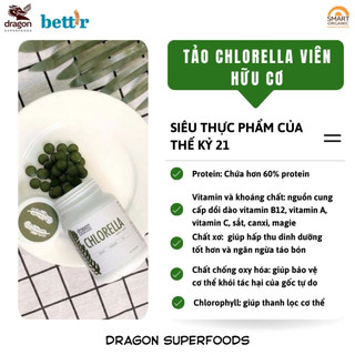 Viên tảo hữu cơ Dragon Superfoods/ Diet-food Spirulina/ Chlorella/ Blue Spirulina tablets