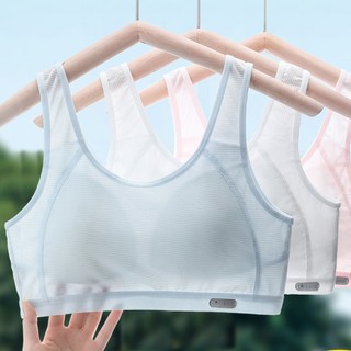 Combo 2 Áo Lá Bé Gái Dạng Lưới Thoáng Có Mút Ôm V1, Áo Lót Học Sinh Mềm Thông Hơi King Shop B-612