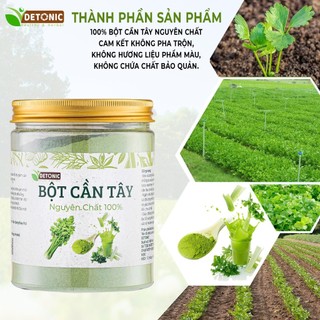 Bột cần tây nguyên chất DETONIC bổ sung chất xơ, uống đẹp da giảm mụn, tốt cho hệ tiêu hoá, hỗ trợ giảm cân giữ dáng