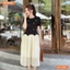Đầm thiết kế BEMINE cổ tròn đính đá dáng xòe phù hợp đi tiệc-MT10801