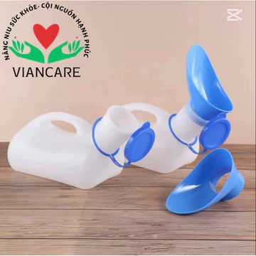 Bô tiểu người già tiện lợi, Bình tiểu cầm tay cho nam nữ, tiểu đứng có nắp và phễu