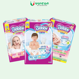 Tã /Bỉm Bobby siêu mỏng nhẹ ,thoáng khí gấp 2 lần giúp giảm nhiệt bên trong - Giao bao bì ngẫu nhiên
