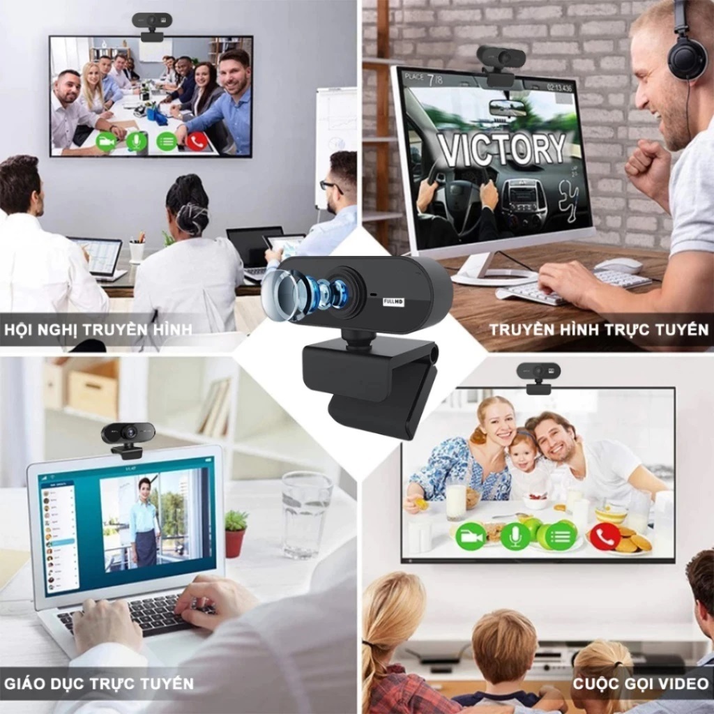 Webcam Máy Tinh,Full HD 1080p/720p,Có Mic Siêu Nét Dùng Cho PC Laptop,Chuyên Dụng Học Zoom,Livestream,Bảo Hành 12 Tháng - ảnh 3