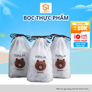 Bọc Thực Phẩm Đa Năng Gấu 100 Chiếc Thông Minh Cam Homeware