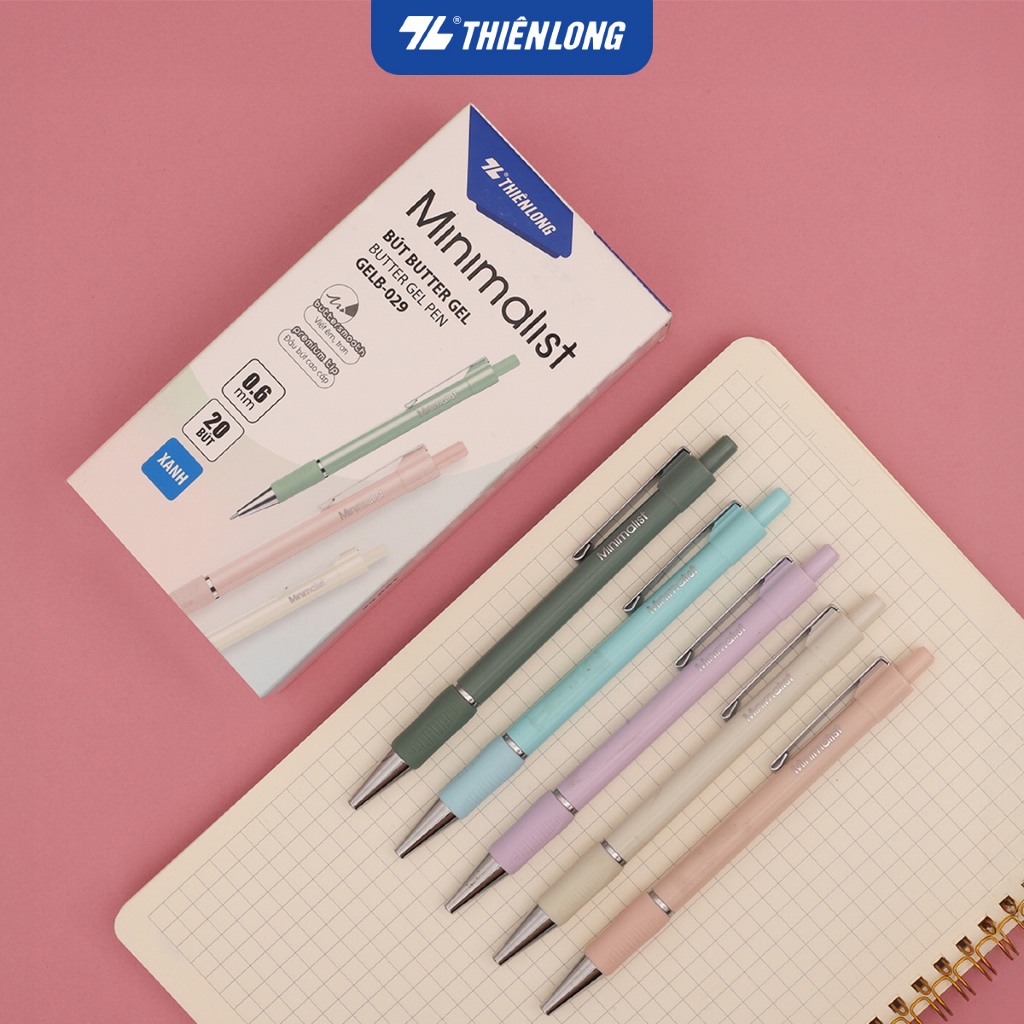 Product image [MẪU MỚI 2025] Bút Bi Butter Gel 0.6mm Thiên Long MINIMALIST GELB-029 (Mực Xanh) 1