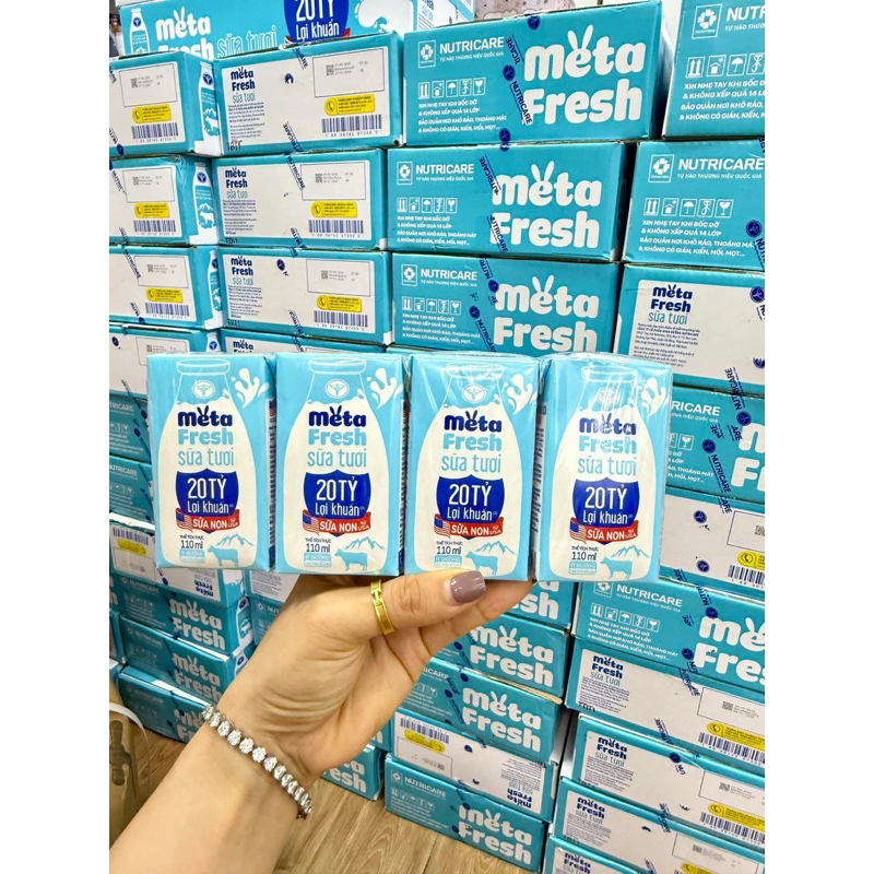 {Hot} Sữa non Meta Fresh 24h_100% Sữa tươi ít đường - Giàu lợi khuẩn - dành cho cả gia đình