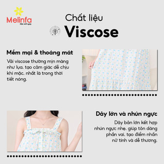 [XẢ KHO GIÁ SỐC] Váy đầm ngủ, hai dây mặc nhà chất vải Viscose tự nhiên mềm mại thoáng mát măc mùa hè mã MEV0571
