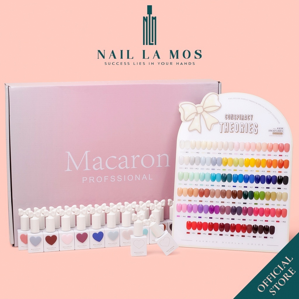 【58色セット】MACARON ジェルネイル＋ネイルシール付き／プロ用にも 58色セット】MACARON ジェルネイル＋ネイルシール付き／プロ用にも 58