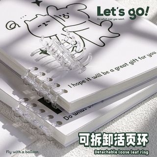 Sổ vở còng bìa lót hoạ tiết đơn Let's go làm vở sổ planer học sinh sinh viên + Ruột Giấy BONZAI