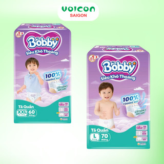 Tã/Bỉm Bobby mỏng nhẹ,thoáng khí gấp 2 lần,có dải băng dính cuốn tã tiện lợi- Giao bao bì ngẫu nhiên