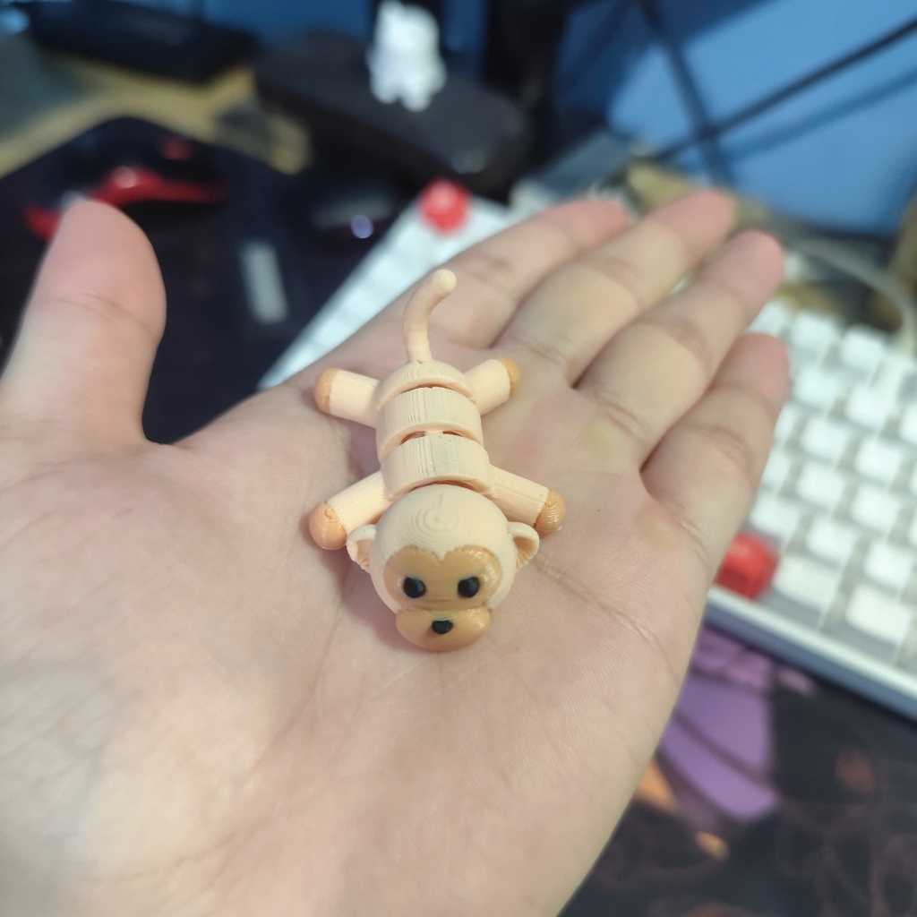 Đồ Chơi Móc Khoá in 3D - Khỉ Con Mini Siêu Cute