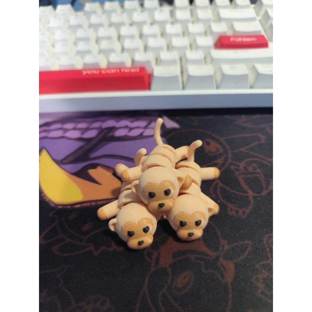 Đồ Chơi Móc Khoá in 3D - Khỉ Con Mini Siêu Cute