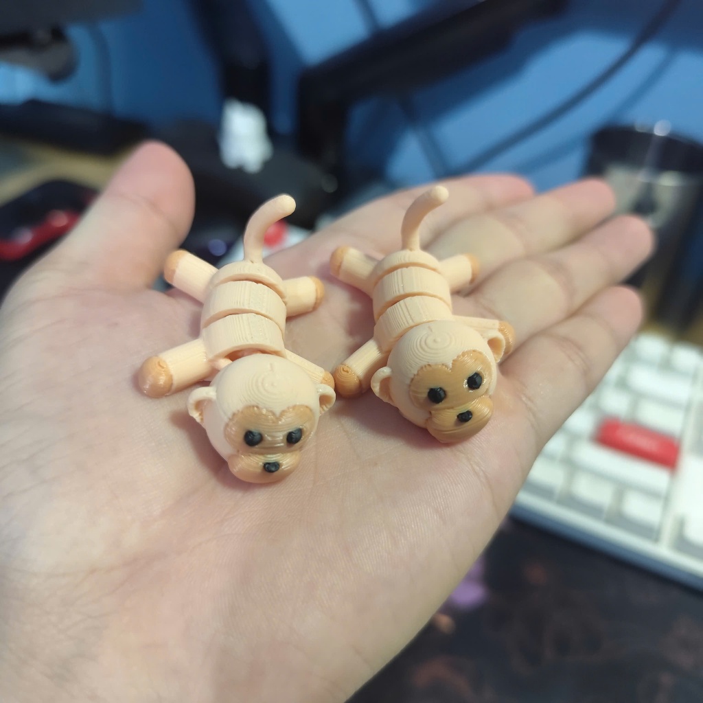 Đồ Chơi Móc Khoá in 3D - Khỉ Con Mini Siêu Cute