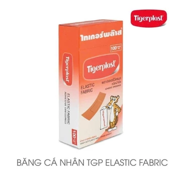 [Thailand] Hộp 100/Băng keo cá nhân vải xử lý vết thương TigerPlast ElasticFabric, cần thiết trong mỗi tủ thuốc gia đình