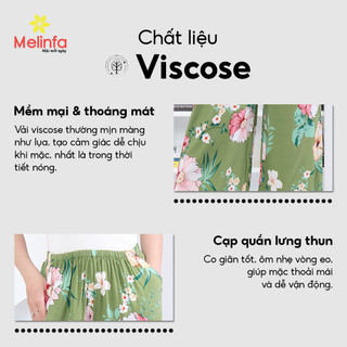 [XẢ KHO GIÁ SỐC] Quần dài suông ống rộng nữ thoáng mát vải Viscose  mềm mại mặc nhà mùa hè mã MEQ0580