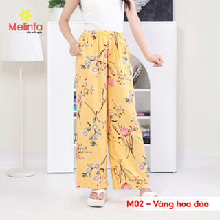 [XẢ KHO GIÁ SỐC] Quần dài suông ống rộng nữ thoáng mát vải Viscose  mềm mại mặc nhà mùa hè mã MEQ0580