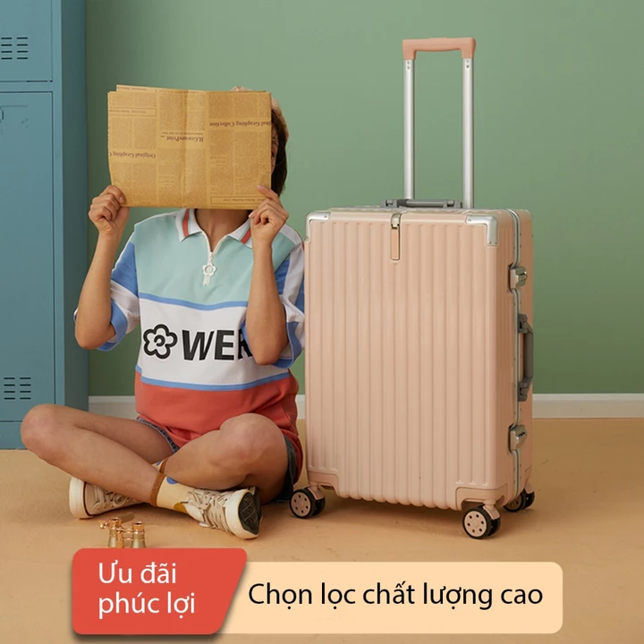 Vali du lịch.Vali khung nhôm，size20，Vali thời trang, vali giá ưu đãi, vali đi công tác, du lịch, vali công tác, vali chấ – 4