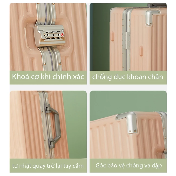 Vali du lịch.Vali khung nhôm，size20，Vali thời trang, vali giá ưu đãi, vali đi công tác, du lịch, vali công tác, vali chấ – 6