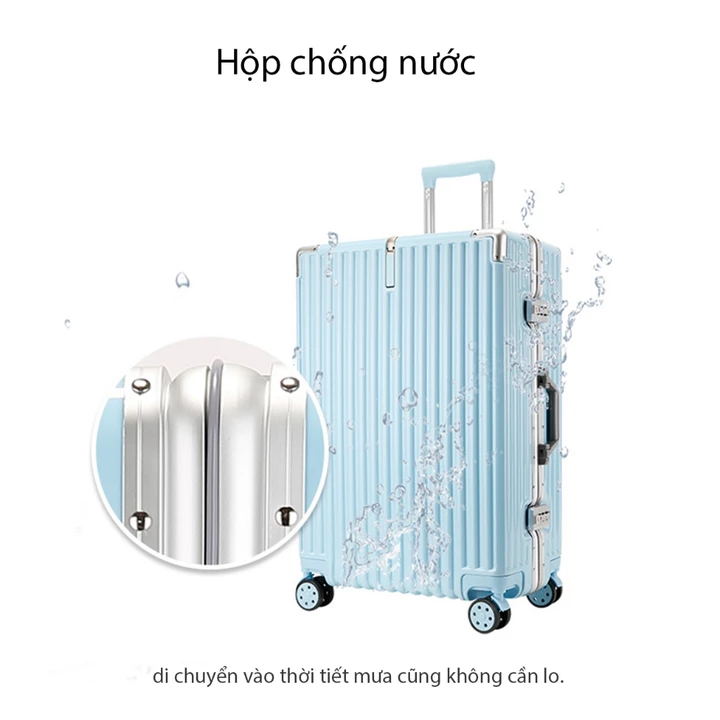 Vali du lịch.Vali khung nhôm，size20，Vali thời trang, vali giá ưu đãi, vali đi công tác, du lịch, vali công tác, vali chấ – 5
