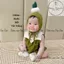 Set bộ bodysuit cover HÀNH XANH kèm mũ tặng tất trắng cho em bé 4-14kg dễ thương chuẩn loại 1 mũ to ......
