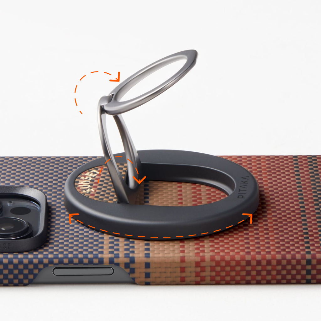 Giá Đỡ Nam Châm PITAKA MagEZ Grip 3 Stand Ring Holder cho iP Hàng Chính Hãng
