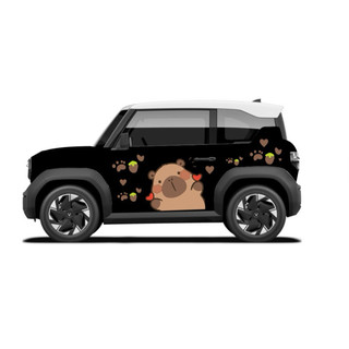 Tem 2 bên Sườn Xe Ô tô VF3, Team Decal Oto-Tem 2 bên sườn Cực Chất, Hàng 3 Lớp Chất Lượng Cao,mẫu Capybara…