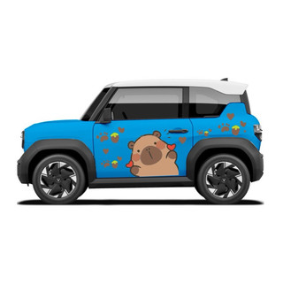Tem 2 bên Sườn Xe Ô tô VF3, Team Decal Oto-Tem 2 bên sườn Cực Chất, Hàng 3 Lớp Chất Lượng Cao,mẫu Capybara…