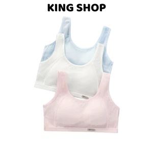 Combo 3 Áo Lá Bé Gái Dạng Lưới Thoáng Có Mút Ôm V1, Áo Lót Học Sinh Mềm Thông Hơi King Shop B-612