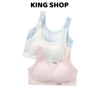 Combo 3 Áo Lá Bé Gái Dạng Lưới Thoáng Có Mút Ôm V1, Áo Lót Học Sinh Mềm Thông Hơi King Shop B-612