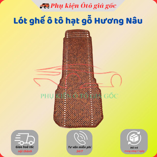 Lót ghế gỗ ô tô hạt gỗ Hương Nâu cao cấp có đan viền cao cấp nhất