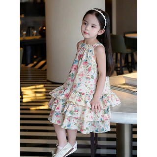 [B&G] Đầm váy tầng bay bổng với họa tiết hoa, phối màu pastel thanh lịch cho bé gái từ 12-45kg